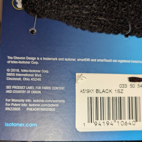 Isotoner Touch Screen Winter Gloves Black Casual Knit Touch screen technology - Picture 3 of 5